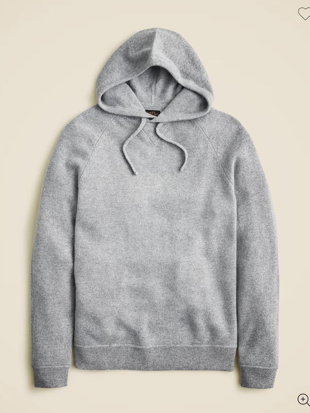 J.Crew Midweight cashmere raglan-sleeve hooded sweater